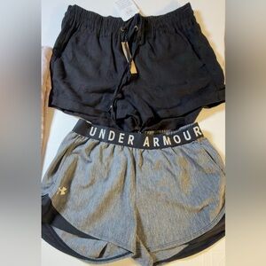 Under Armour Women's Athletic Shorts in Black and Gray